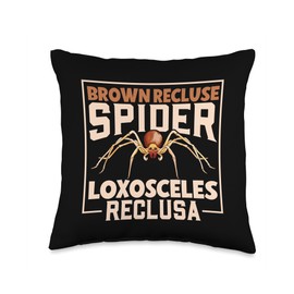 Spiders of the world designs Brown Recluse Spider Throw Pillow, 16x16, Multicolor