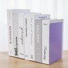Metal Book Ends Bookend for Shelves Book Holder (Purple)