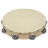 Tiger TAM91-12 Wooden Tambourine with Natural Drumhead - 12 Inches