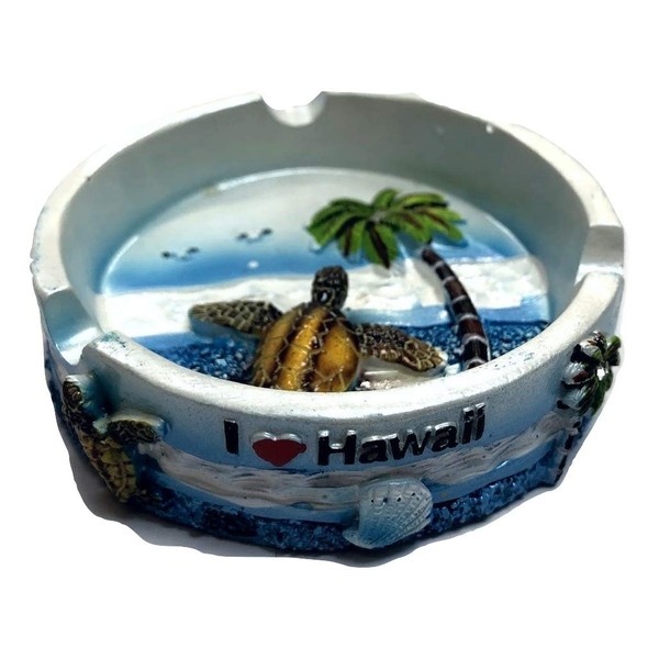 Turtle Ashtray Sunset Hawaiian Design