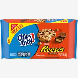 Chips Ahoy! Cookies with Reese’s Peanut Butter Cups Family Size 14.25 oz Pack, Chocolate Chip, 1 Count
