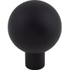 Barrington Brookline Round Knob Finish: Flat Black