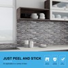 Bainley 10-Sheet Peel and Stick Backsplash, Distressed Wood with Metal