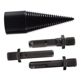 Mipcase 1 Set Firewood Drill Bit Wood Splitter Tool Set with Removable Handles Compatible with Electric Drills Efficient Log Splitting for Walnut and Sycamore