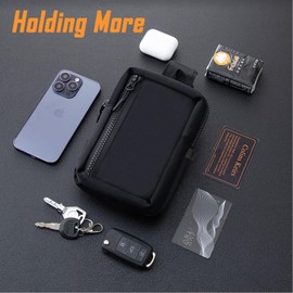 USHAKE Small Crossbody Bags for Women Mens Mini Sling Bag for Traveling Hiking Black