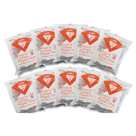 10 Packs of CAFEC 100-Pack Cone-shaped V60 02 Style Universal 1 to 4 Cup Disposable Pour-Over Drip Coffee Paper Filter made of Eco-Friendly Refined Virgin Pulp (White)