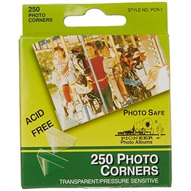 Pioneer PCR-1 Photo Corners Self Adhesive, Clear, 250-Pack,Multicolor