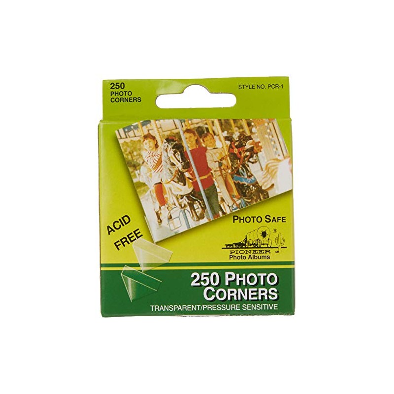 Pioneer PCR-1 Photo Corners Self Adhesive, Clear, 250-Pack,Multicolor