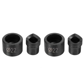 HARFINGTON 2set Conduit Punch and Die 22mm Chrome Steel Manual Knockout Punch Conduit Hole Cutter Set for Hydraulic Knock Out Driver