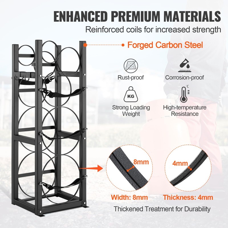 VEVOR Refrigerant Tank Rack, with 2 x 30lbs and Other