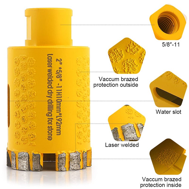Casaverde 2 Inch Diamond Granite Drill Bits Diamond Core Drill