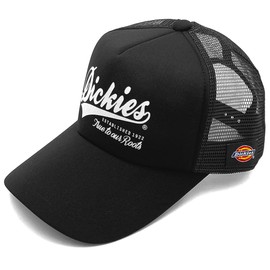 Dickies Mesh Cap, 22.4 - 23.2 inches (57 - 59 cm), 23.2 - 24.0 inches (59 - 61 cm), Large Size, Large Size, Hat, Logo, Men's, Women, Black/White (Script Logo), 59.0-61.0 cm