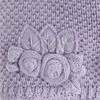 Little Girls Flower Applique Angora Blend Knit Hat/Scarf Set (1-Small,