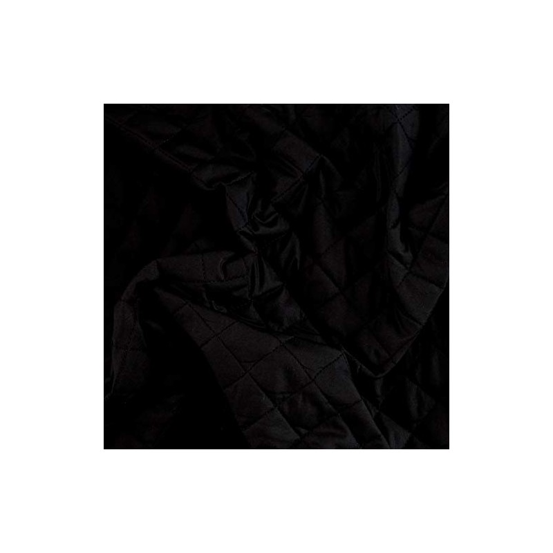 Double-Sided Quilted Broadcloth Black, Fabric by the Yard