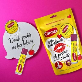 Carmex Pouch Balsamo Labial Hidratante Barra Sabor Cereza Tarro Classic