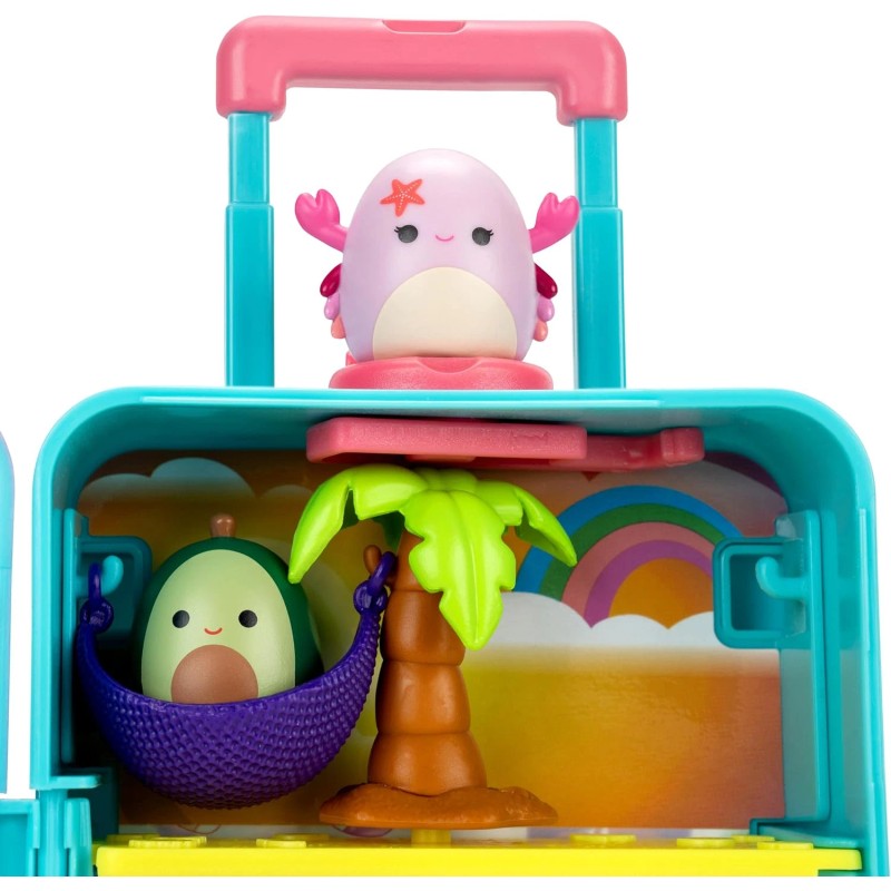 Squish-a-longs On-The-Go Luggage Playset (2) 1” Mini-Squish & 3 Accessories