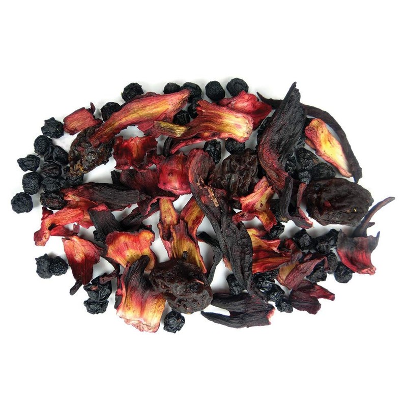 Black Currant Hibiscus Herbal Fruit Tea - Caffeine Free Loose