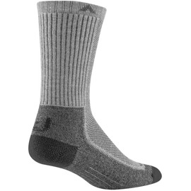 Wigwam Cool Lite Hiker Crew Socks, Gray/Charcoal - Large