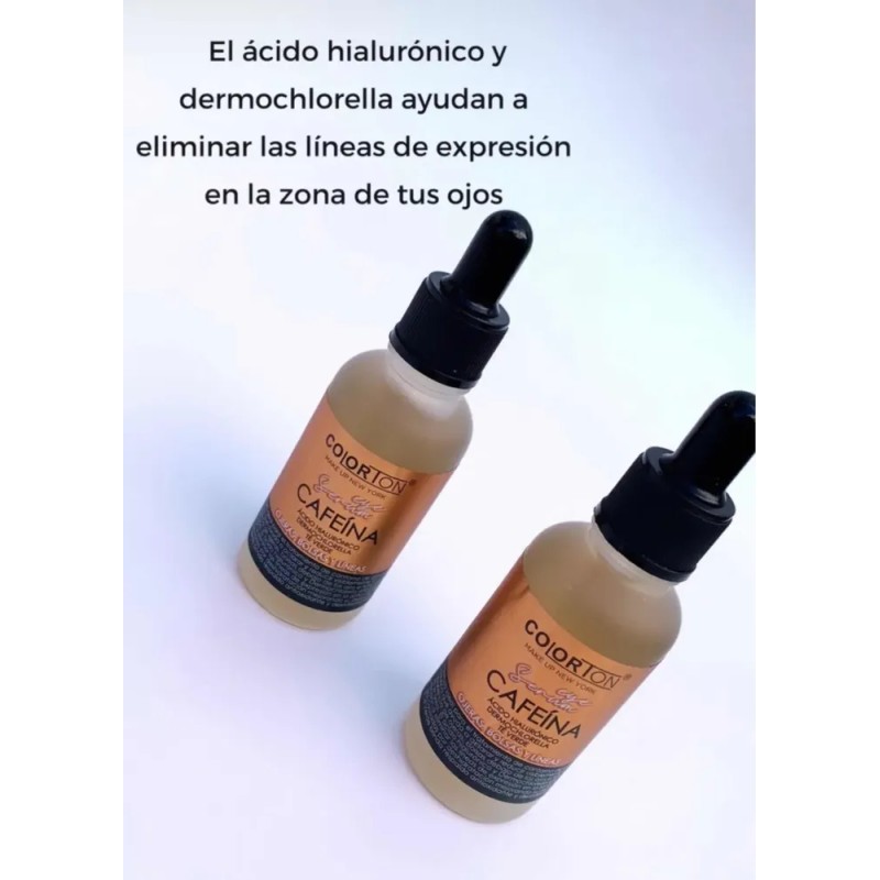 Serum Cafeína Colorton Antiarrugas con Ácido Hialurónico 30ml Rostro