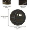 dongda Decorative Moon Phase Wall Shelf, Crescent Design (Black)