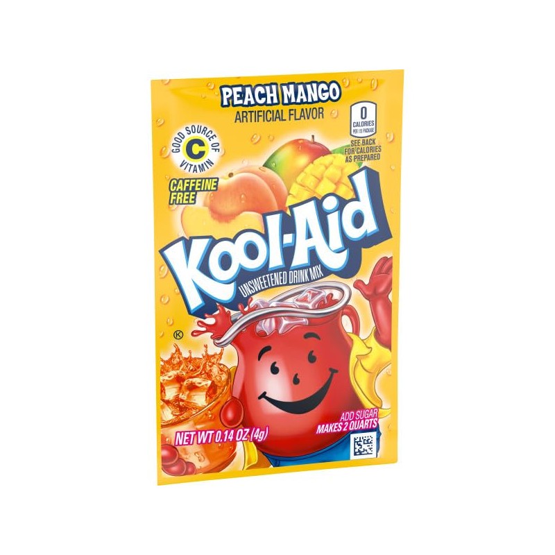 48 Kool Aid packets of Peach Mango Makes 96 quarts