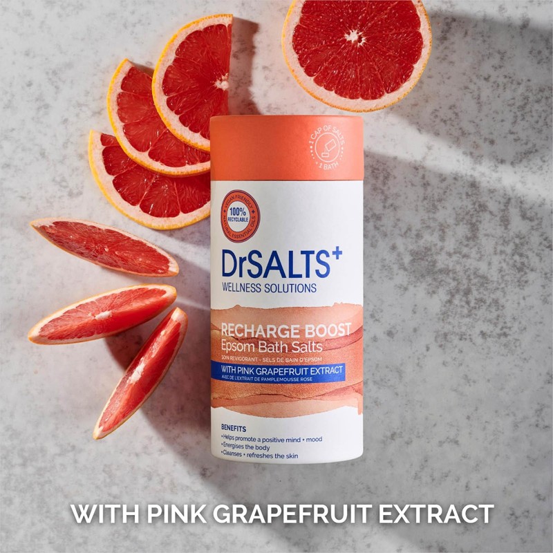 DrSALTS+ Recharge Therapy Epsom Salts - Invigorating Epsom Bath Salts