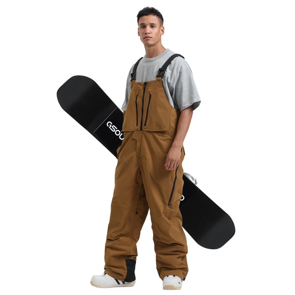 GSOU SNOW Mens Ski Bibs Women Snowboard Pants Bib Snow