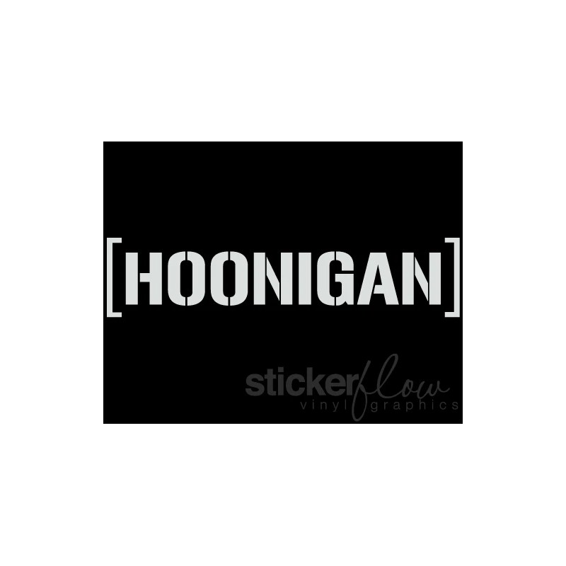 Stickerflow Hoonigan Banner Vinyl Decal Sticker - Black