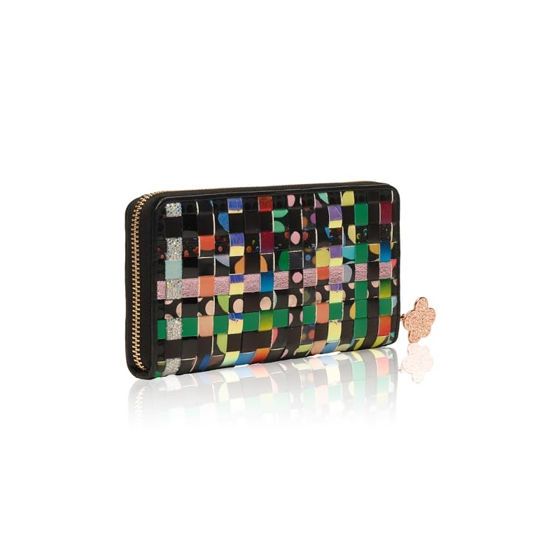 Tsumori Chisato RF Long Wallet, RF Bundle, Eponeko Mesh, Black,