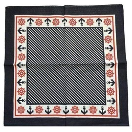 Beautifeye New 2015 Designs Patterned Bandanas Head Neck Scarfs (Blue Anchor Helm)