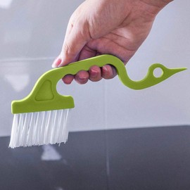 2 Pieces Cleaning Brushes for Windows, 2-in-1 Window Sill Sweeper Hand Window Door Track Groove Cleaning Brushes Handheld Cleaning Tools