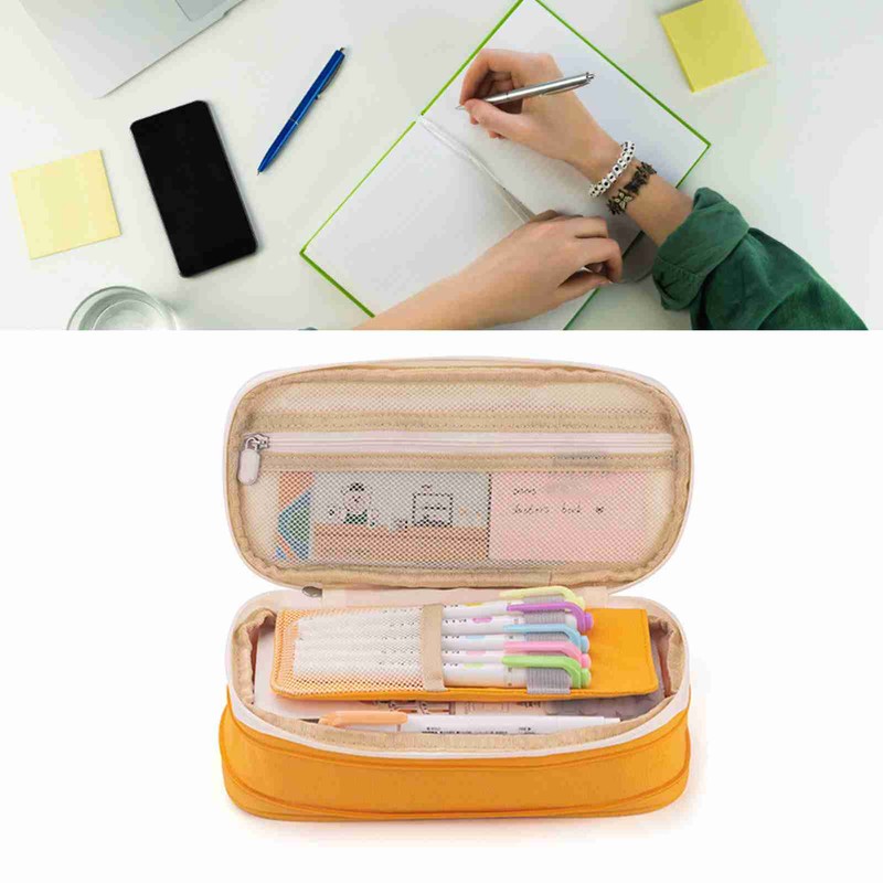 Big Capacity Pencil Case Multifunctional Orderly Storage Multiple Grids Stationery