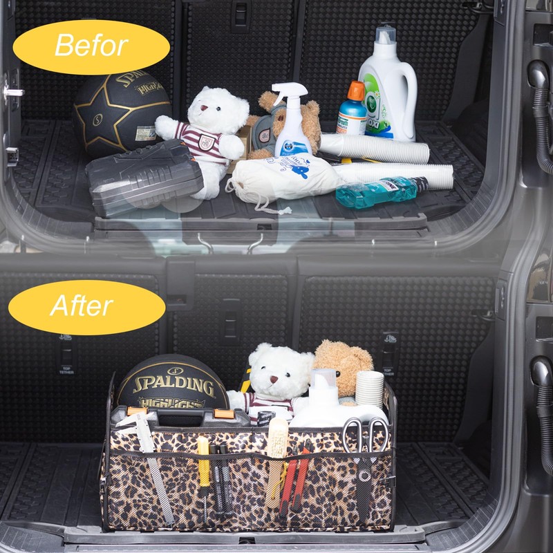 JiatuA Car Trunk Organizer, Car Organizers and Storage Collapsible Multi