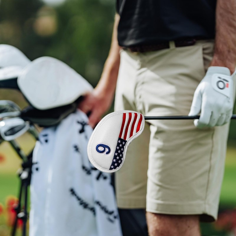 Golf Iron Cover Magnetic Closure Golf Head Cover Wedge Cover
