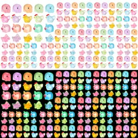 Huwena 200 Pcs Luminous Mini Resin Animals Glow in The Dark Miniature Figurines for Garden DIY Craft Accessories Dollhouse Decorations