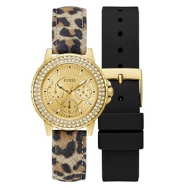 GUESS Women's 36mm Watch - Interchangeable Straps Strap Champagne Dial Gold Tone Case