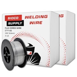 Sidco Supply Flux Core Welding Wire .035” – E71T-GS – Gasless Flux Core Welding Wire – 2 Pound Spool - Low Splatter – All Position Welding – Mild Steel