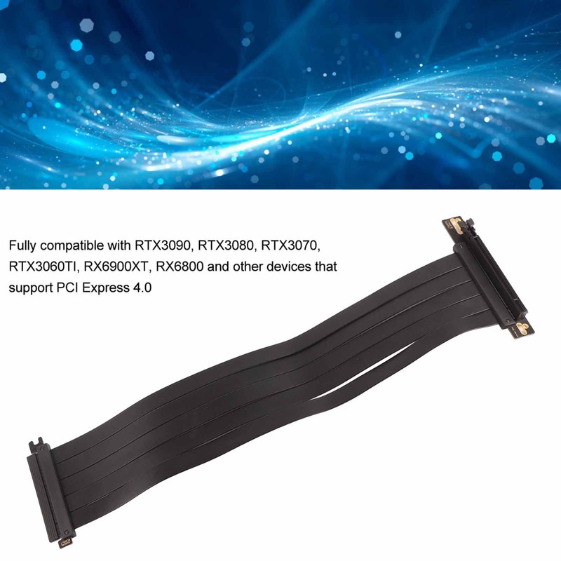 PCIE 4.0 X16 Riser Cable High Speed Flexible 90 Degree