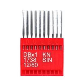 Blooy - DBX1 Standard Needles for Industrial Lockstitch Sewing Machines DB*1,16x257, 1738A (Pack of 100 PCS) (Size 12/80)