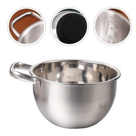 DOITOOL Home Essentials Kitchen Essentials Stainless Steel Mixing Bowls With Handle Egg Beating Bowl Large Metal Bowl Pot for Cooking Baking Food Storage 1L Home Essentials Kitchen Essentials