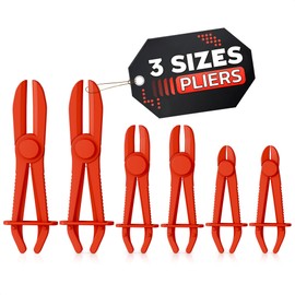 6 Pcs Hose Pinch Off Pliers - Hose Pinch Pliers Set Hose Clamp Pinch Pliers Fuel Line Clamp Pliers Hose Pinch Clamp Pliers Coolant Hose Clamp Pliers - Radiator Hose Clamp Pliers Automotive Tools