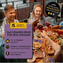 Gourmet Criminelle® Crime Dinner for Home, 4 to 6 People, Mysterious Murder Case for Your Dinner Party [Blood Sand on the North Sea Beach]