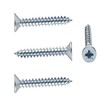 Merriway BH04870 (50 Pcs) Pozi Twinthread CSK Screw, BZP 4