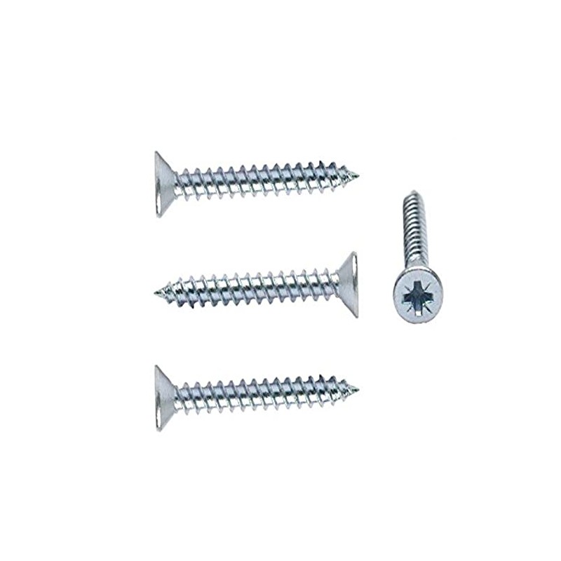 Merriway BH04870 (50 Pcs) Pozi Twinthread CSK Screw, BZP 4