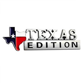 OnlyYou.X New Texas Edition Emblem Texas Edition Badge 3D Logo Decal Sticker Fit for Universal Pickup 1 Piece Metal Black Chrome