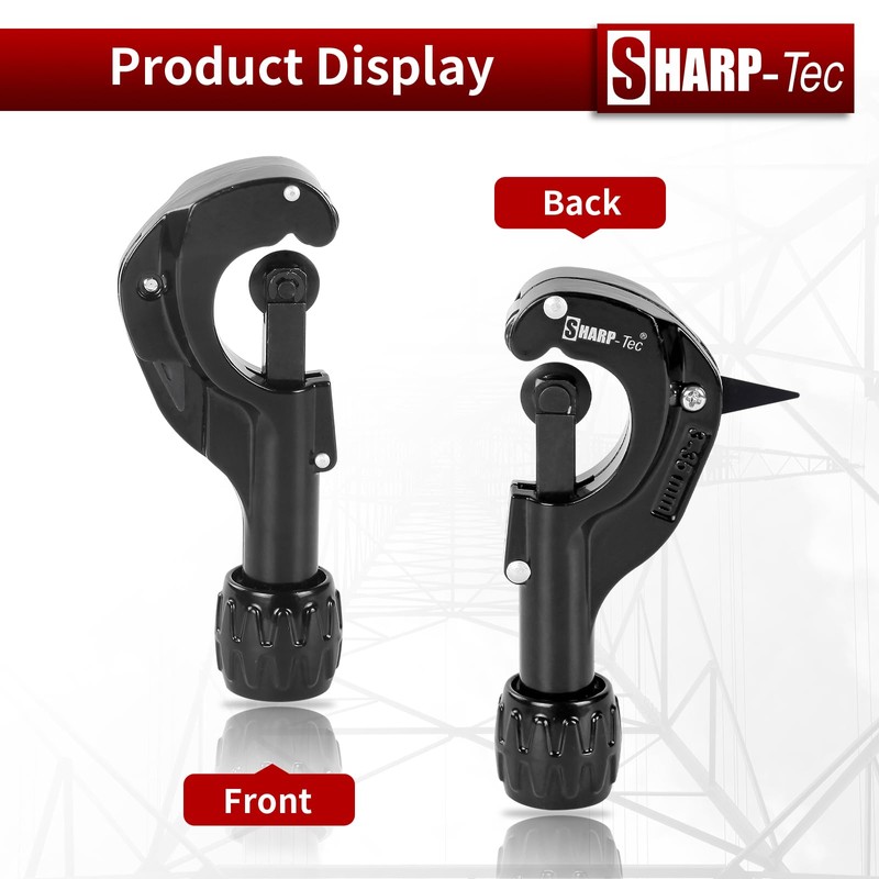 Sharp-tec 3-35mm Pipe Cutter, Adjustable Tube Cutter with Aluminum Alloy