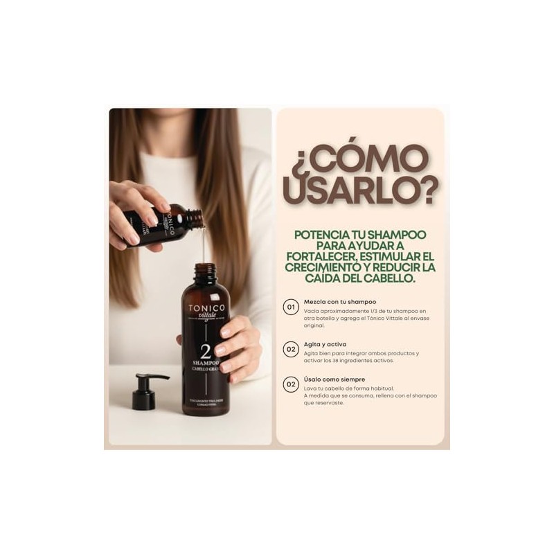 Tonico Vittale Kit Paso 1 Tnico Capilar Paso 2 Shampoo