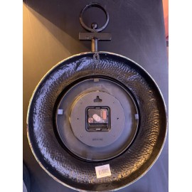 World Market Center NAUTICAL THEME WALL CLOCK GREEN BLACK 19.5 x 15 x 3" QUARTZ DISTRESS LOOK