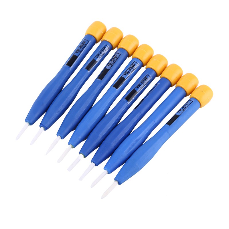 8pcs Adjust Frequency Screwdriver Anti static Plastic Ceramic Set Home