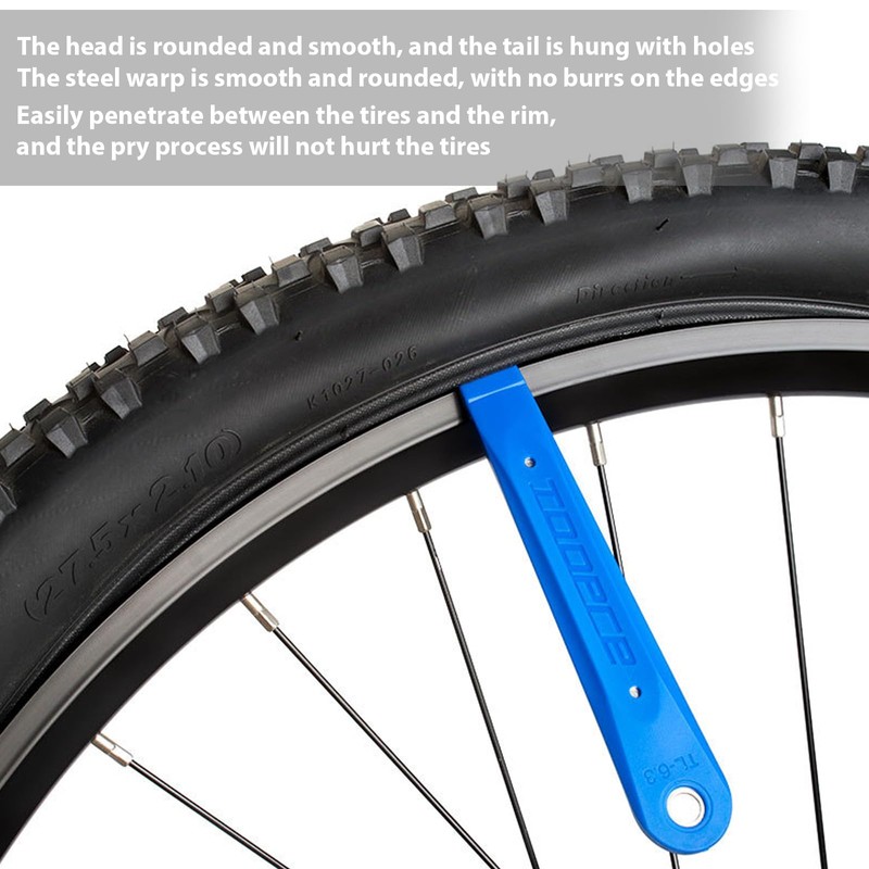 Oiieco 2Pcs Bicycle Tire Lever Tyre Spoon Changing Tool, Steel-Core